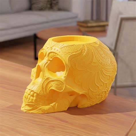 Skull Halloween Candle Holder 3D Print STL File for 3D Printers | TABLE DECORATION 3d Printed ...
