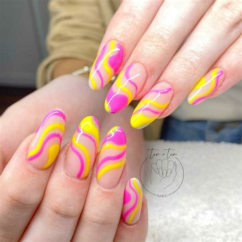 40+ Pretty Ideas for Pink and Yellow Nails that Turn Heads - Nail ...