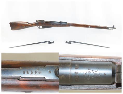 Soviet Tula Model 1891 30 Mosin nagant Rifle with Two Bayonets 4.11.22 ...