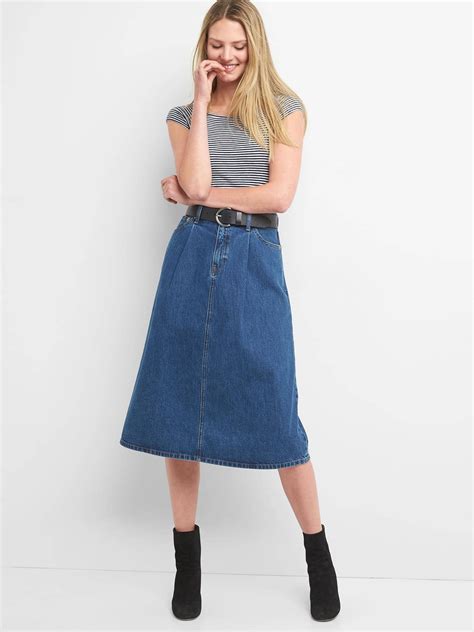 How To Wear A Line Denim Skirt at Zelma Harvey blog