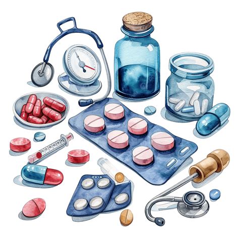 Watercolor Medical Clip Art, Watercolor, Medical, Hospital PNG ...