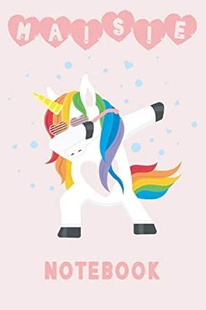 Buy Maisie Notebook: Unicorn Blank Lined Journal For Girls, 6 x 9, 110 ...