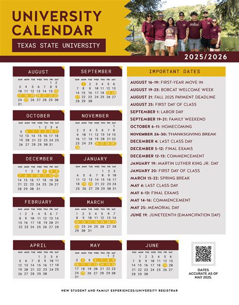 Txst Academic Calendar 2026 - Printables Free Download