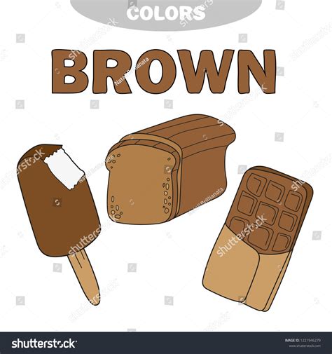 Learn Color Brown Things That Brown Stock Vector (Royalty Free) 1221946279