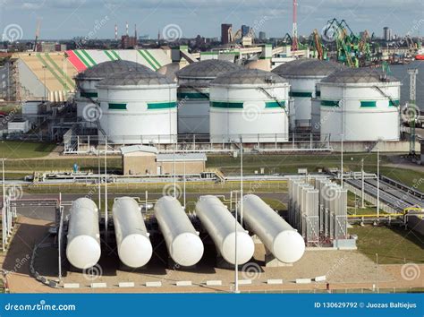 Liquefied Natural GasLNG Distribution Station-LNG Cisterns and Oil ...