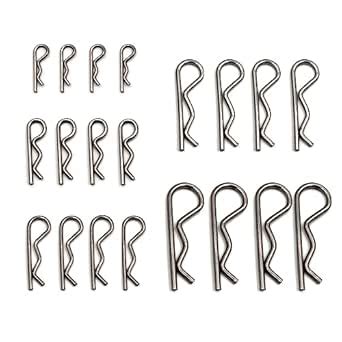 Alloygold 20 Pcs 5 Sizes Stainless Steel Cotter Pins R Clips Retaining ...