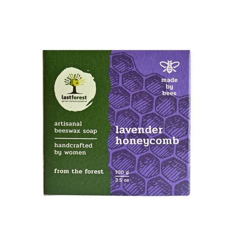 Artisanal Handmade 'Honeycomb' Beeswax Soap – Lavender – Last Forest