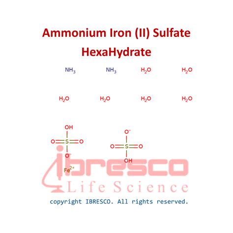 Ammonium Iron (II) sulfate hexahydrate | آمونیوم فروس سولفات 6 آبه ...
