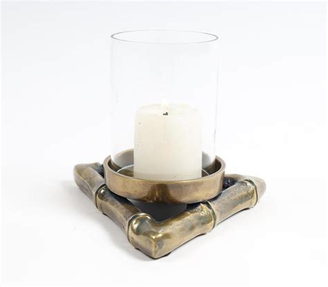 Sand Cast Aluminium Antique Triangular Candle Holder with Glass – GAAIA