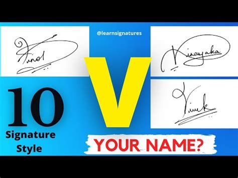 V name signature style V letter signature style. your name sign or signature. V naam ka signature
