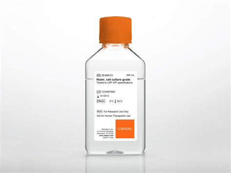 Buy Mediatech 25-055-CV Cell Culture Grade Water Tested to USP Sterile ...