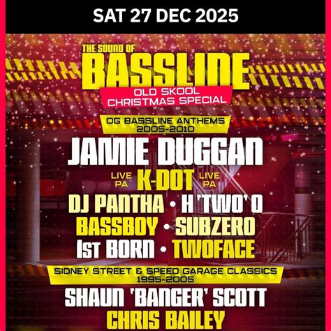 Sound Of Bassline Old Skool Xmas Special | Tank Nightclub Sheffield Sat ...