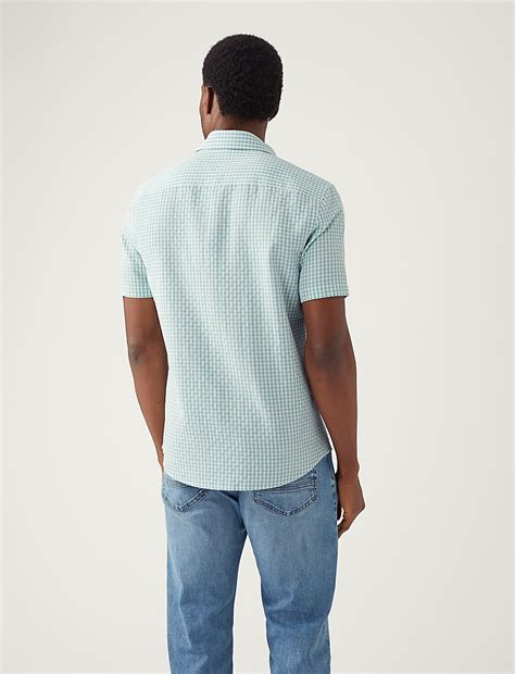 Buy Gingham Check Shirt at Marks & Spencer