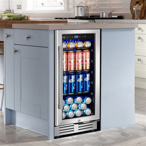 Nipus 15 Inch Built-in/Freestanding Beverage Refrigerator Cooler 130 ...
