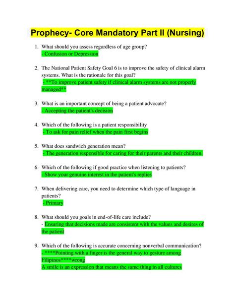 Image result for Core Mandatory 2 Test Answers