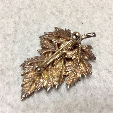 Buy Vintage Flora Danica Sterling Silver Leaf Brooch Pin. Eggert Online ...