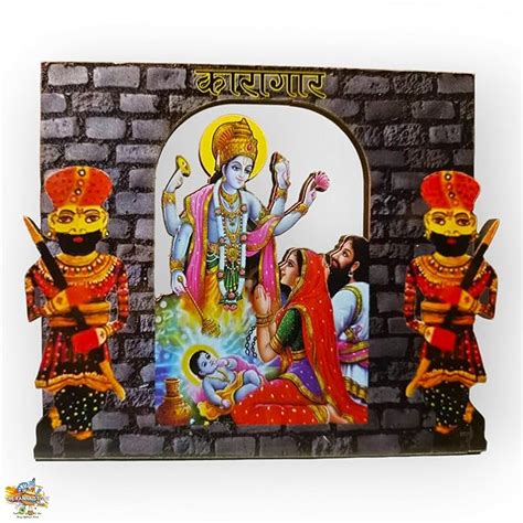 Buy Brij Sugandha Krishna Leela Figures – MDF Wood with Stand of Bal ...