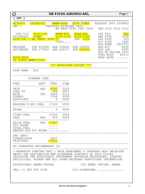Simbrief Dispatch Tutorial 的图像结果