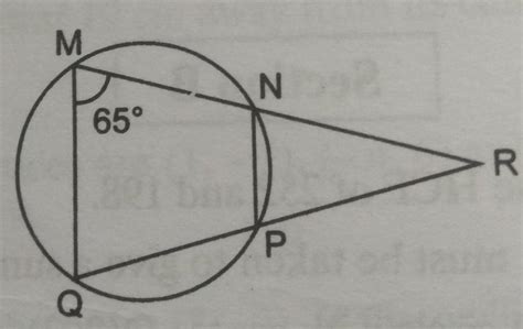 in figure shown, MN = QP and on producing MN and QP, intersect at R ...