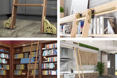 Image result for Brushed Brass Library Ladder
