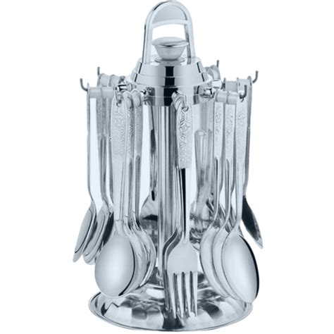 RGL Stainless Steel Cutlery Set with Rotating Stand | RGL