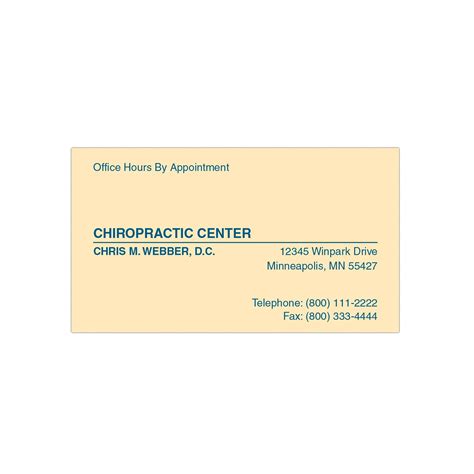 Custom 1-2 Color Appointment Cards, Ivory Index 110# Cover Stock, Flat ...