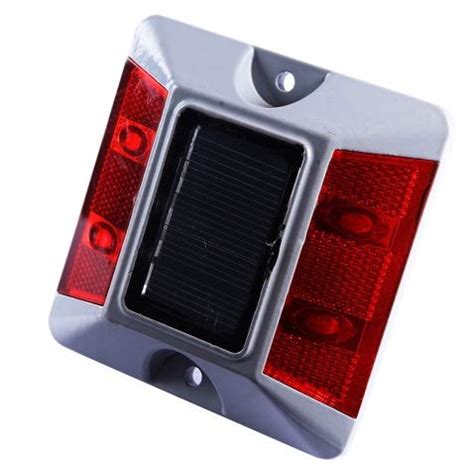 Aluminium Solar Road Stud Red 135 * 105 * 26mm : Amazon.in: Garden ...