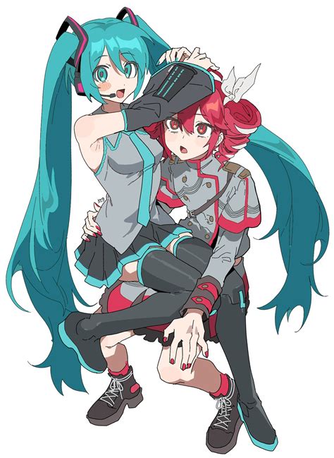 hatsune miku, kasane teto, and kasane teto (vocaloid and 2 more) drawn ...