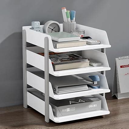 Cortina 4-Tier File Organizer, Premium Polystyrene Desk Rack, Foldable ...