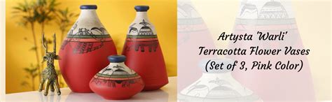 Buy ARTYSTA BEAUTIFYING LIVES Earthenware 'Madhubani Jungle' Pink ...