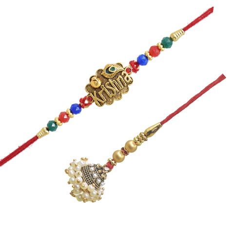 Traditional Peacock Design Bhaiya Bhabhi Rakhi Set ,Exquisite Set of 2 ...