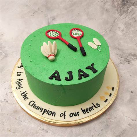 Badminton Cake | Badminton Theme Cake | Order Custom Cakes in Bangalore ...