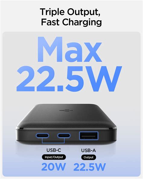 Iconic Power Bank (10,000mAh, 22.5W) with PD3.0 & QC3.0 – Spigen India