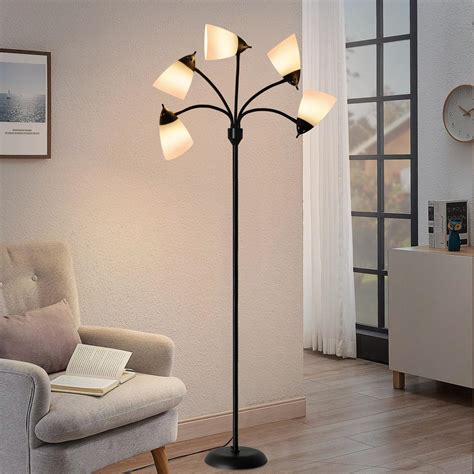 Tall Floor Lamps Adjustable Multiple Heads
