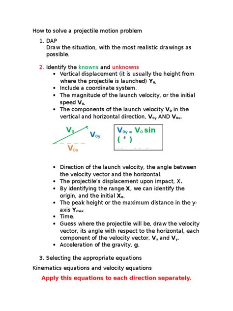 Image result for How to Solve Projectile Motion