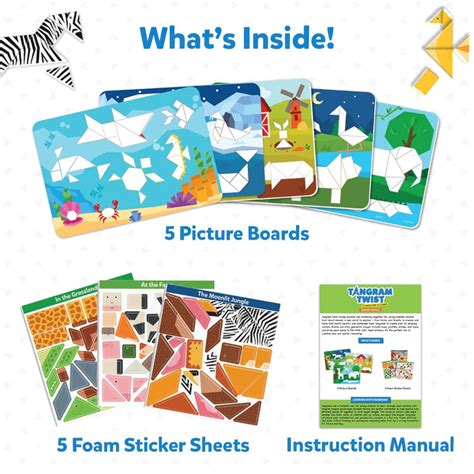 Skillmatics Tangram Twist - Amazing Animals No Mess Sticker Art — Toycra