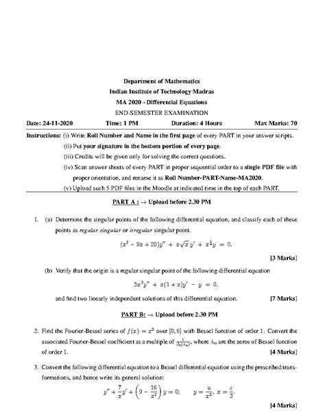 Endsem Examination - Department of Mathematics Indian Institute of ...