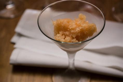A perfect palate cleanser, sorbet made with champagne and grapefruit ...