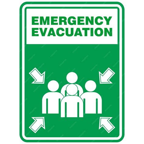 Premium Vector | Emergency Evacuation sign and label vector