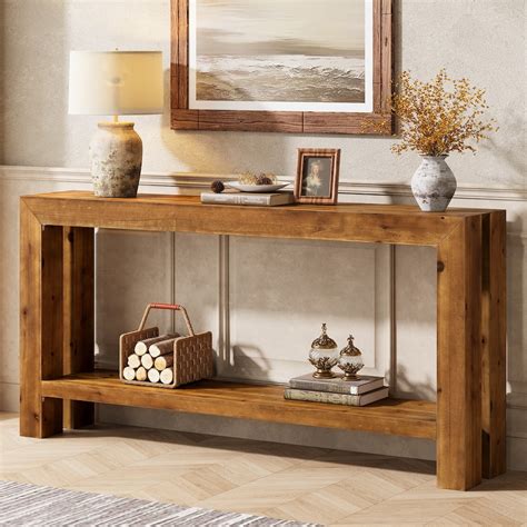 63-Inch Solid Wood Narrow Sofa Table - Overstock - 43529740