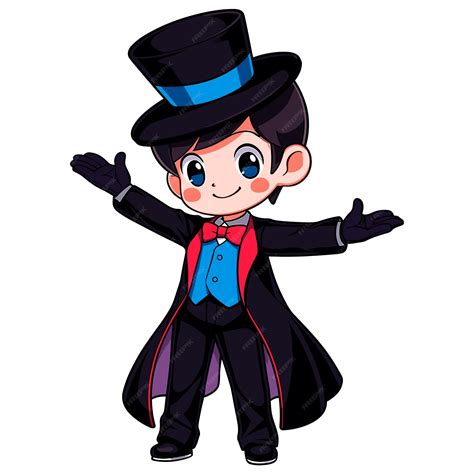 Premium Vector | Cute magician clipart