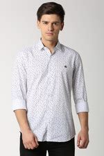 Buy Men White Print Full Sleeves Casual Shirt Online - 338800 | Peter ...