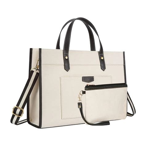 Womanix Canvas Laptop Tote Bag, 14 inch Laptop Bag,Shoulder Bag,Tote ...