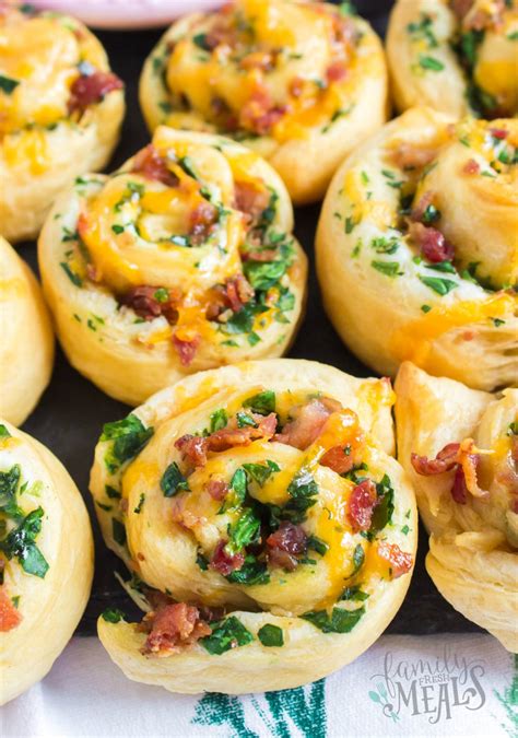 Cheesy Bacon Crescent Roll Ups - Family Fresh Meals