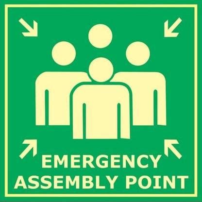 RLDigitalUnits Emergency Assembly Point Sign Board Emergency Sign Price ...