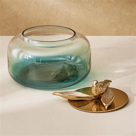 Buy Splendid Goldcrest Gloria Glass Birds Table Accent from Home Centre ...