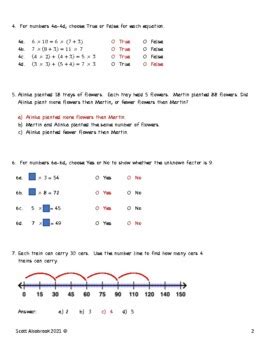 3rd Grade Go Math Chapter 5 Test 的图像结果