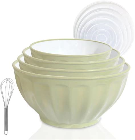 Amazon.com: Godinger Mixing Bowls with Lids, Plastic Nesting Bowls Set, Food Storage Bowls ...