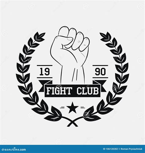 Fight Club Logo. Fighting Typography for Design Clothes, Stock Vector ...