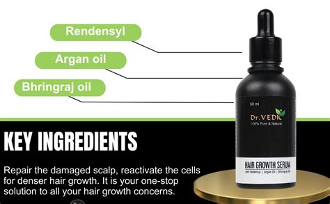 Buy Dr Vedic Hair Growth Serum With Redensyl, Argan, & Bhringraj For ...